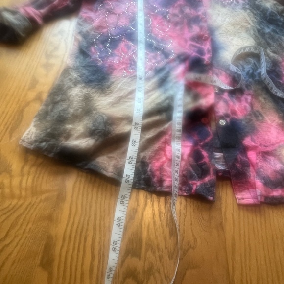 David Cline Crushed Button Down Shirt snaps roll up sleeve w Tank Top Twinset - Picture 7 of 13